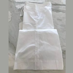 LaROK WHITE COTTON DRAWSTRING PANTS SIZE US 4